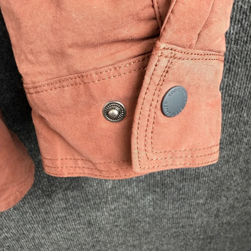 Eddie Bauer Shacket Mens XL Salmon Pink Fleece Lined Outdoor Utility Shirt Jacke
